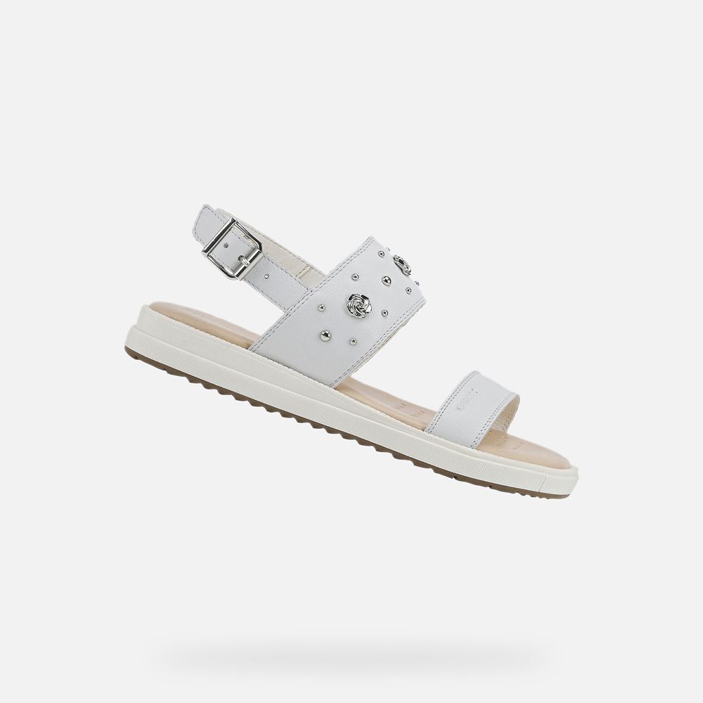 Geox Sandals White Rebecca - Geox Girls Shoes - KTJYBP452